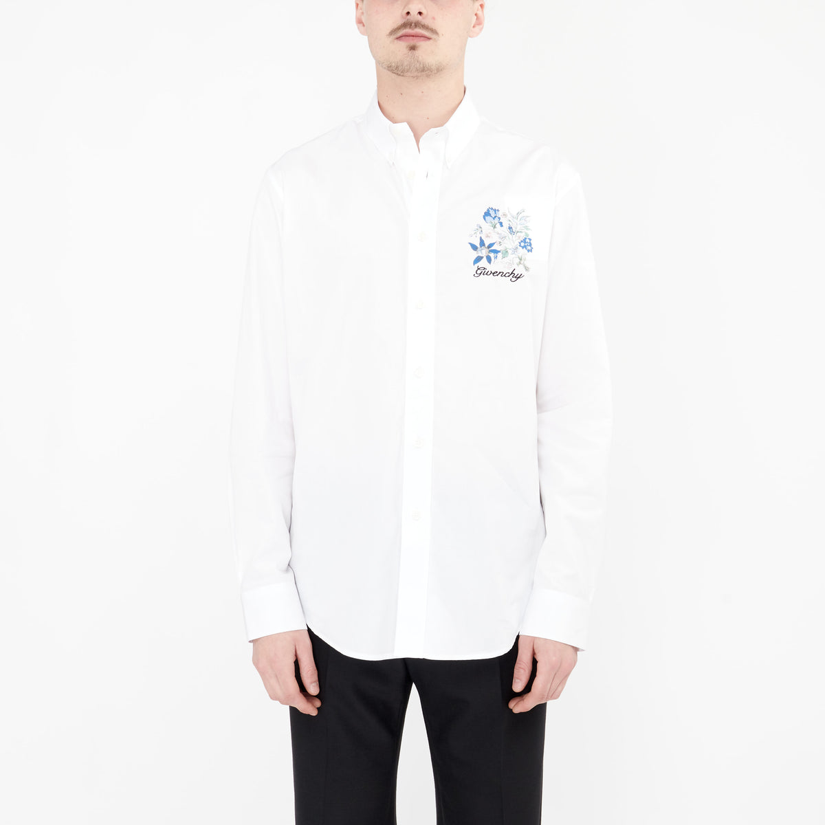 Chemise Givenchy Broderie Fleur Blanche