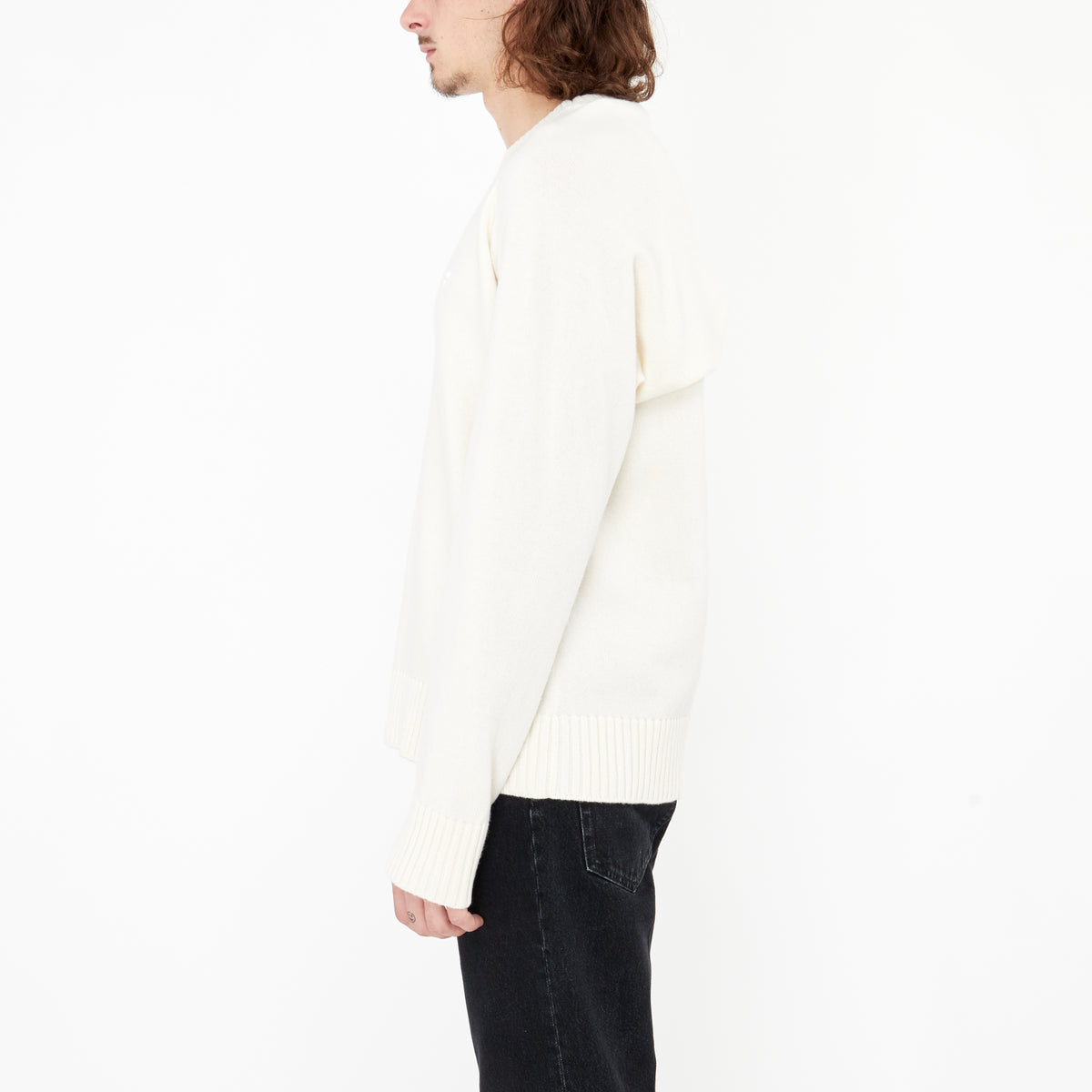 Pull en Laine Courrèges avec Drapé Beige