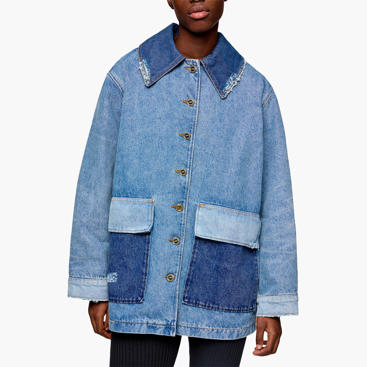 Veste en Denim Patchwork