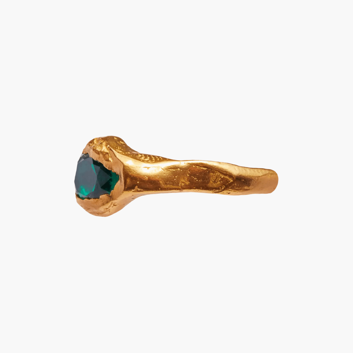 Bague Faro Green Plaquée Or Simuero