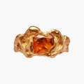 Bague Ola Orange Plaquée Or Simuero