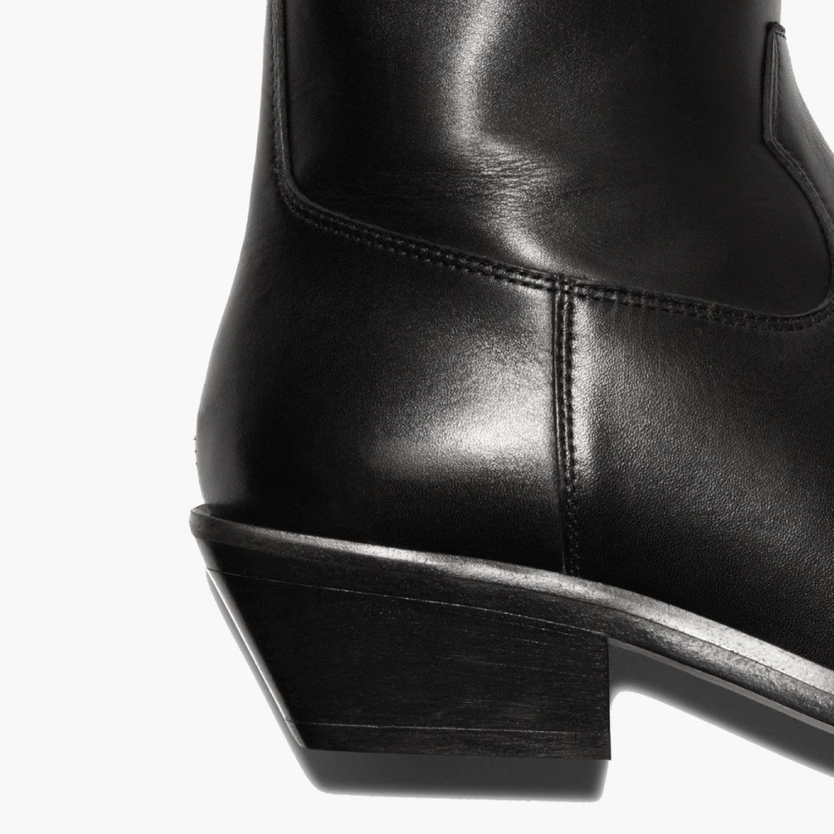 Bottines Cowboy Aeyde Luis Cuir Noir
