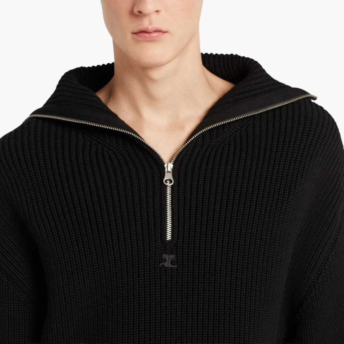 Pull Trucker Courrèges noir