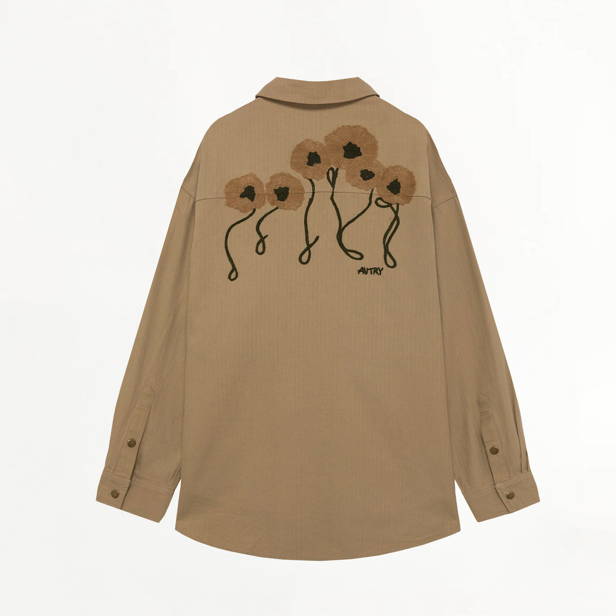Chemise Homme Autry Overshirt Flowers Beige