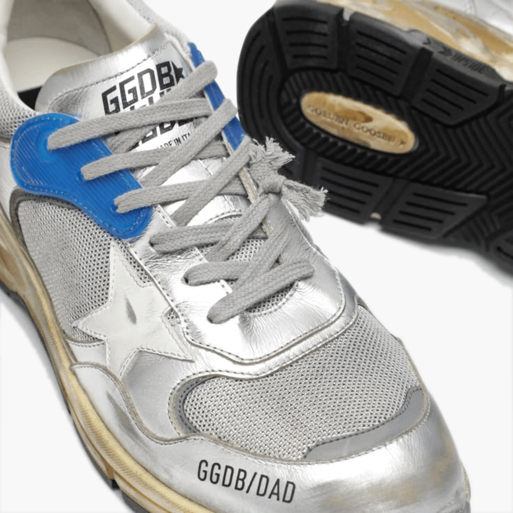 Sneakers Dad-Star cuir laminé & mesh
