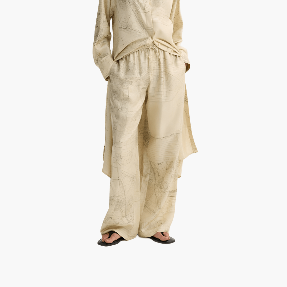 Pantalon Soie Wide Leg