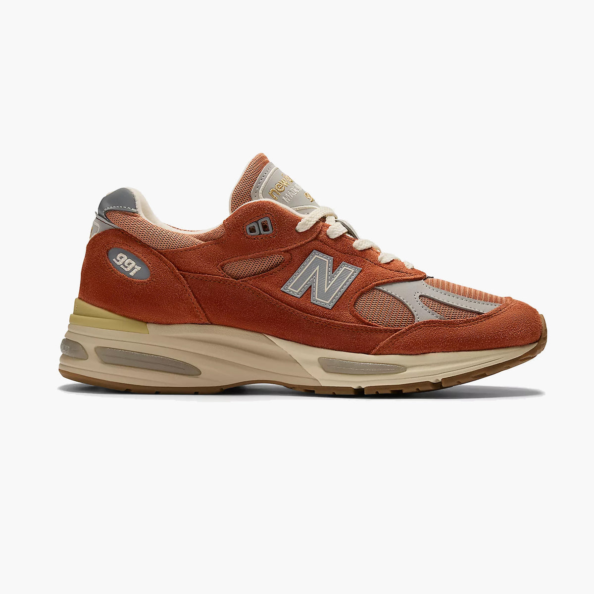 New Balance 991v2 Made in UK Orange | Vintage Sports Homme SS26