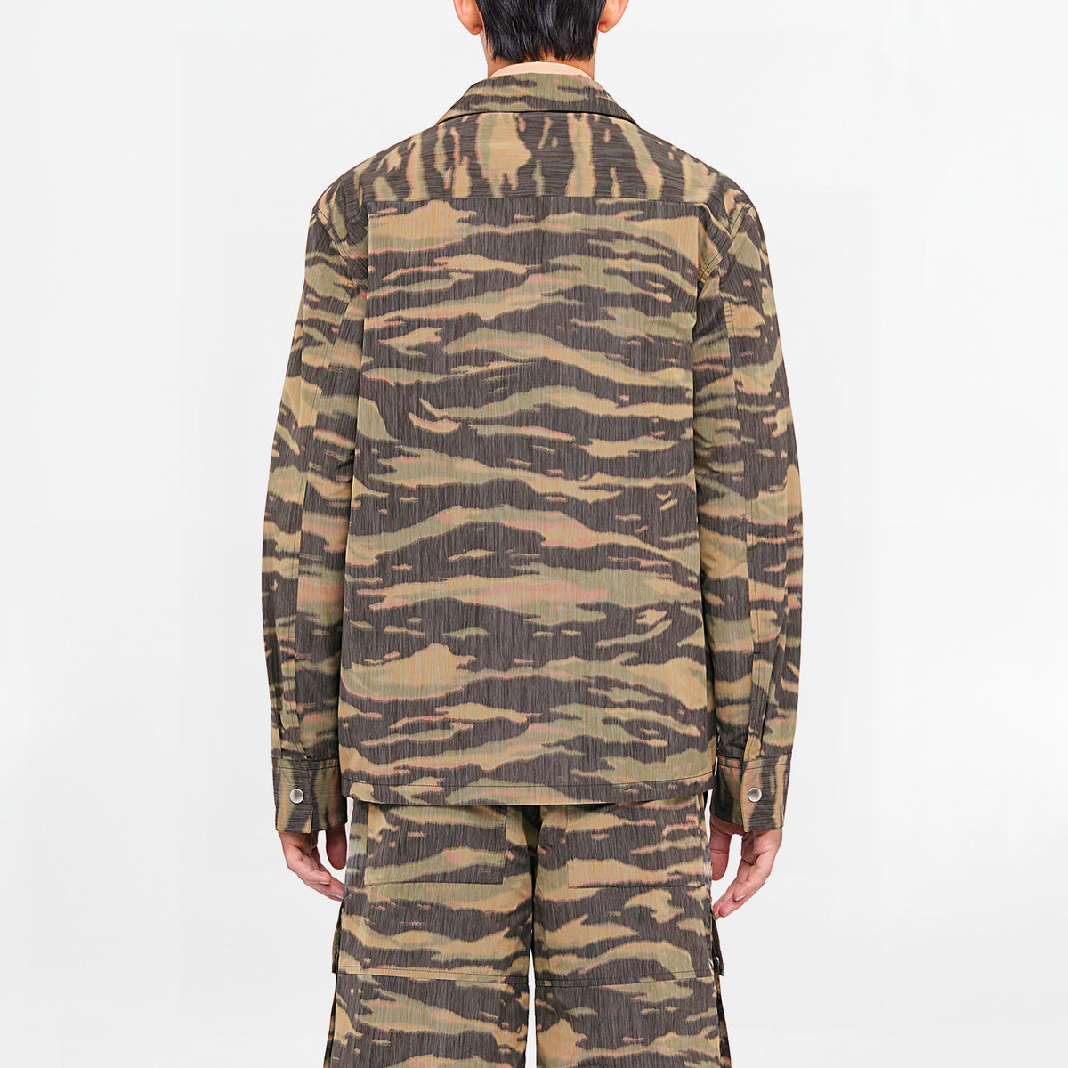 Chemise Jil Sander Imprimée Camouflage Tiger Striped Brown