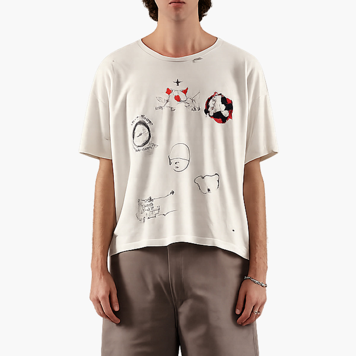 Paly Hollywood Signature Tee Cream | T-shirt Logo SS26