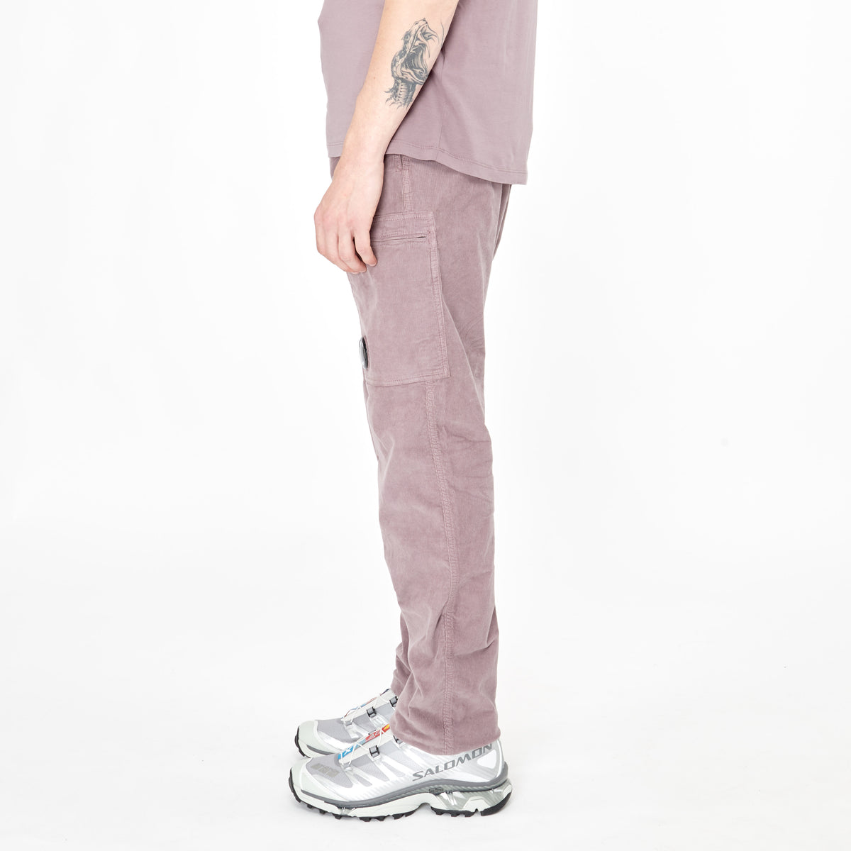 Pantalon Cargo C.P. Company Lens Corduroy Purple Dove