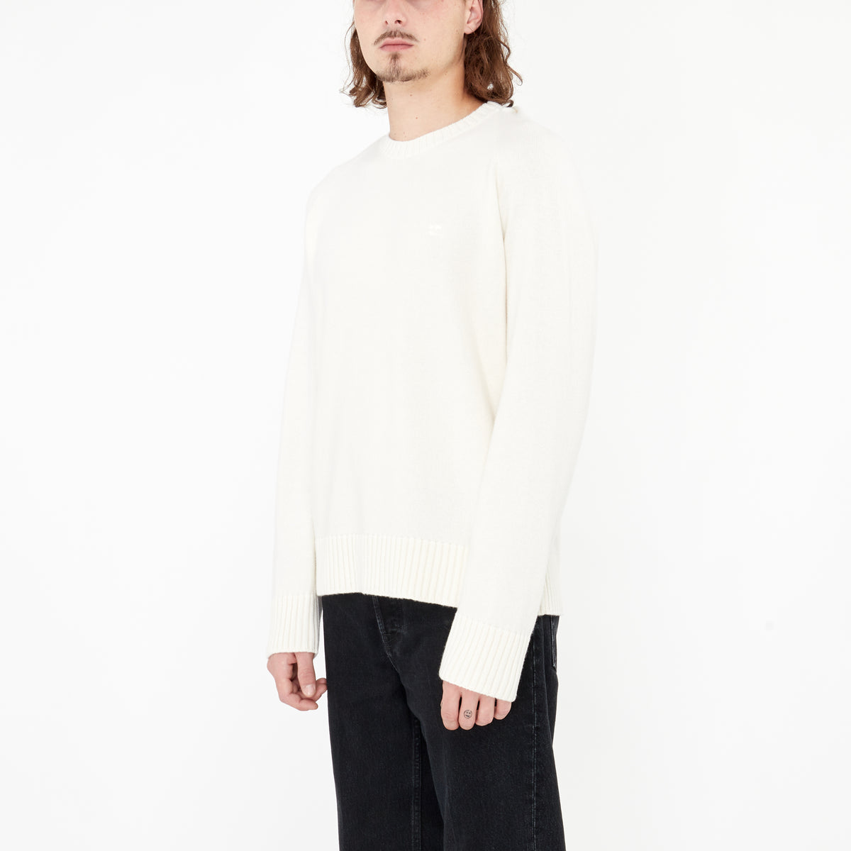 Pull en Laine Courrèges avec Drapé Beige