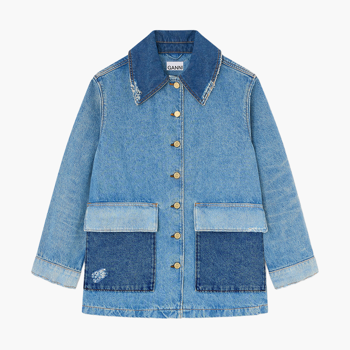 Veste en Denim Patchwork