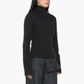 Pull Côtelé à Col Roulé Merino
