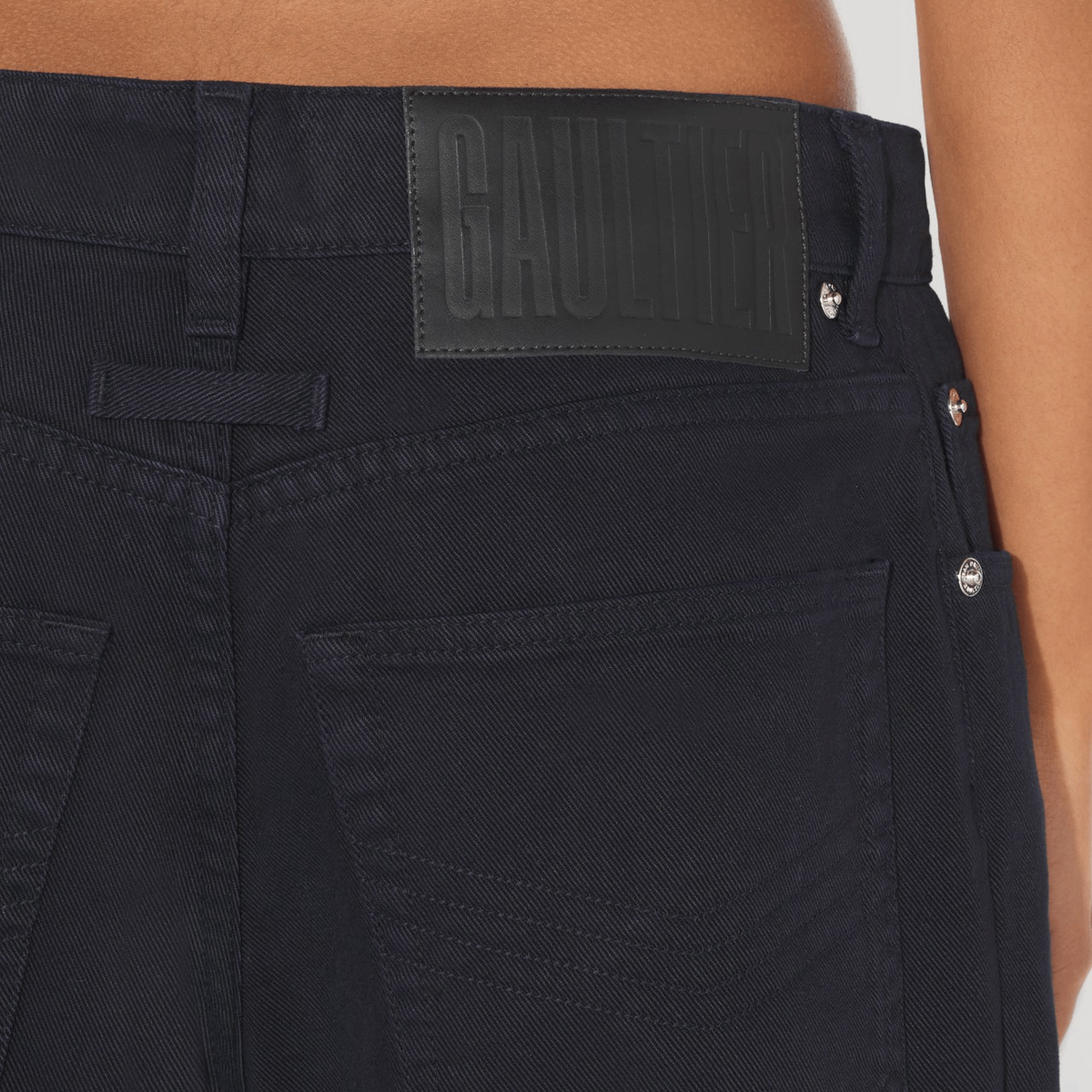 Jean Paul Gaultier Snap-Button Denim Bleu