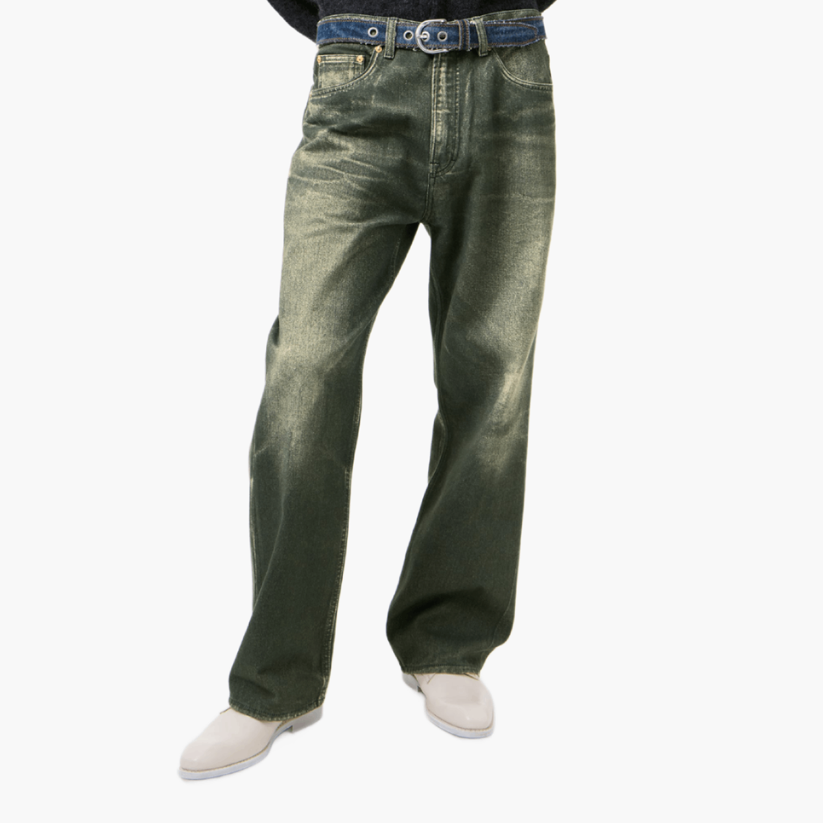 Jean Third Cut trompe-l’œil Black Aurora