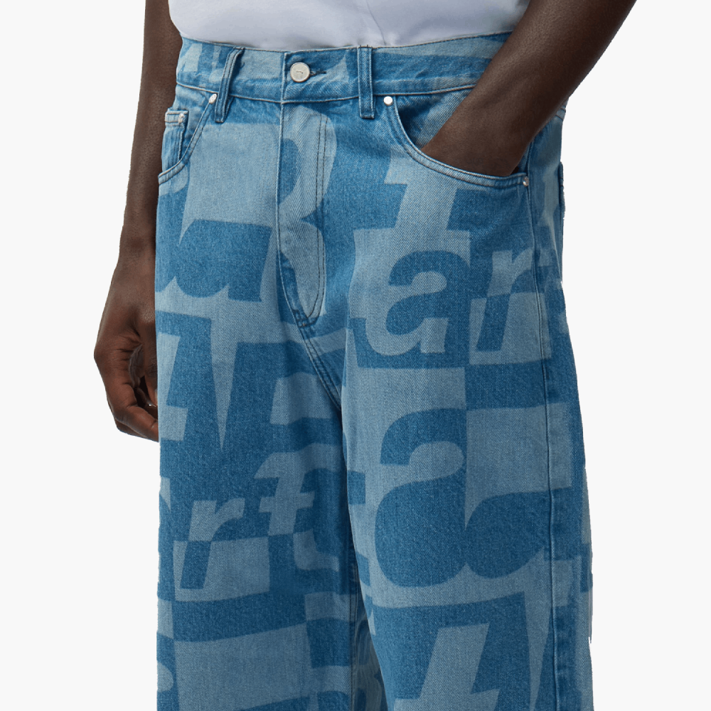 Jean en denim all-over