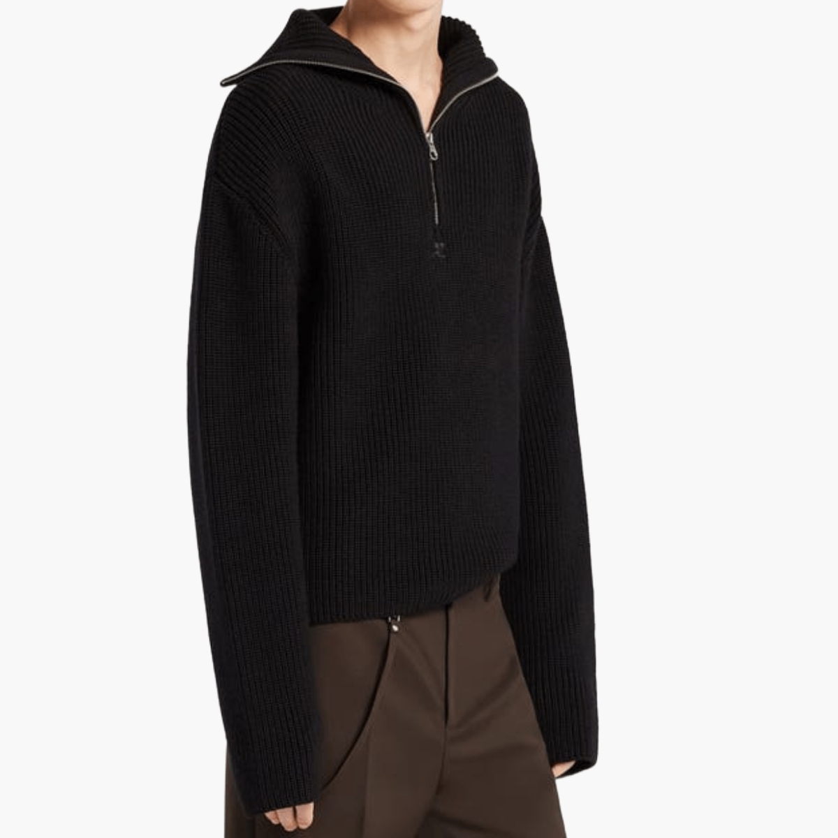 Pull Trucker Courrèges noir