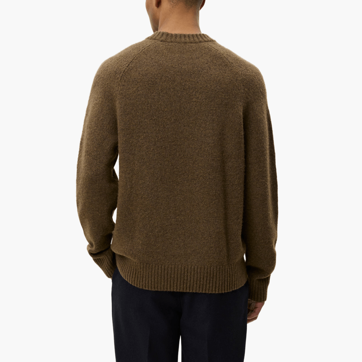 Pull col rond laine-alpaga Teak Brown
