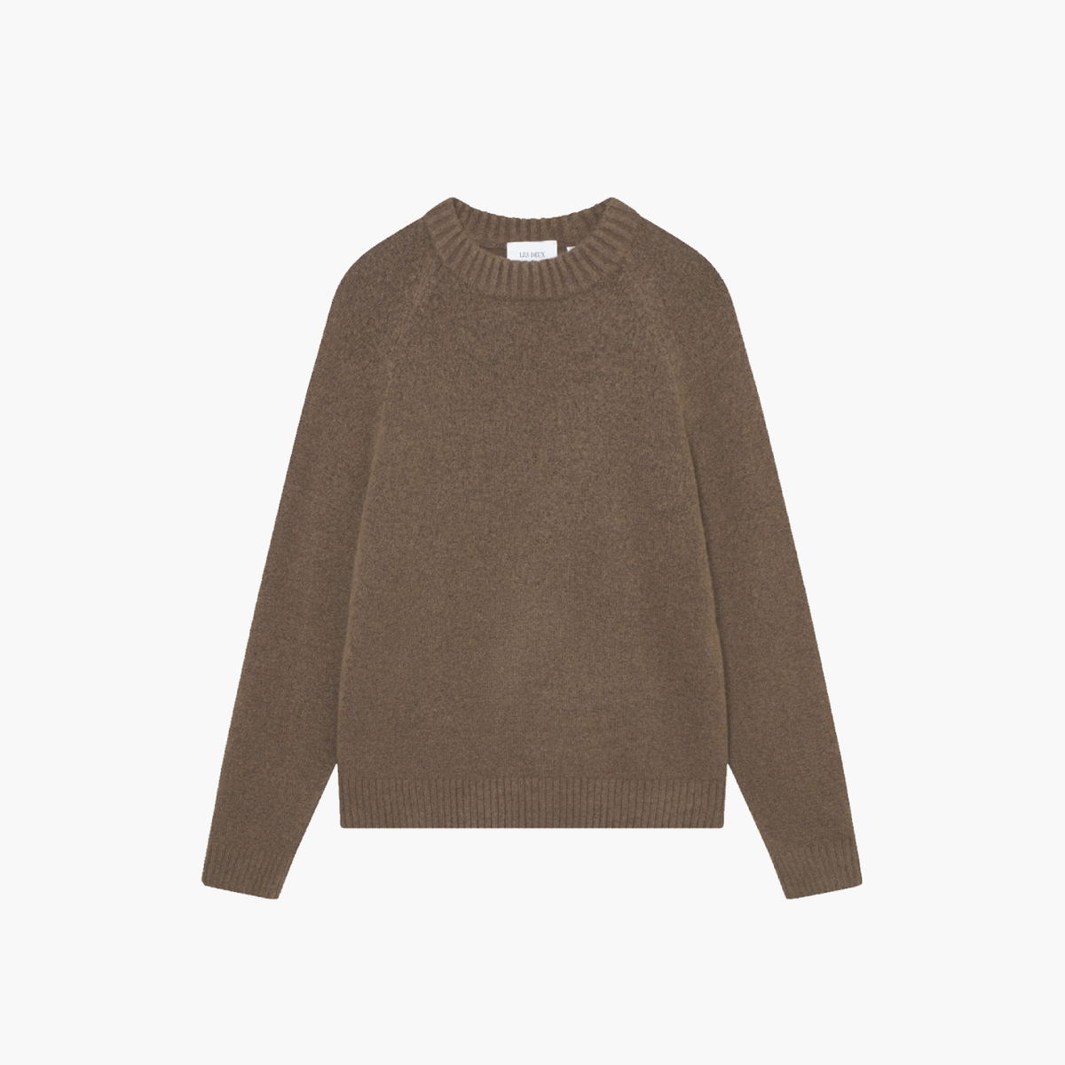Pull col rond laine-alpaga Teak Brown