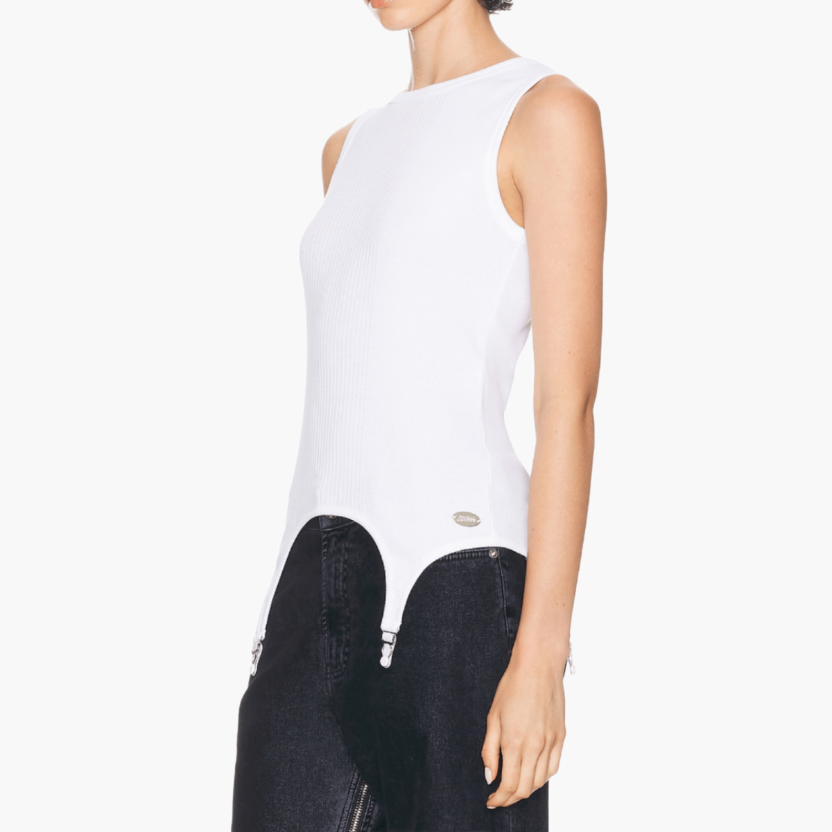 Top Jean Paul Gaultier Garter Blanc