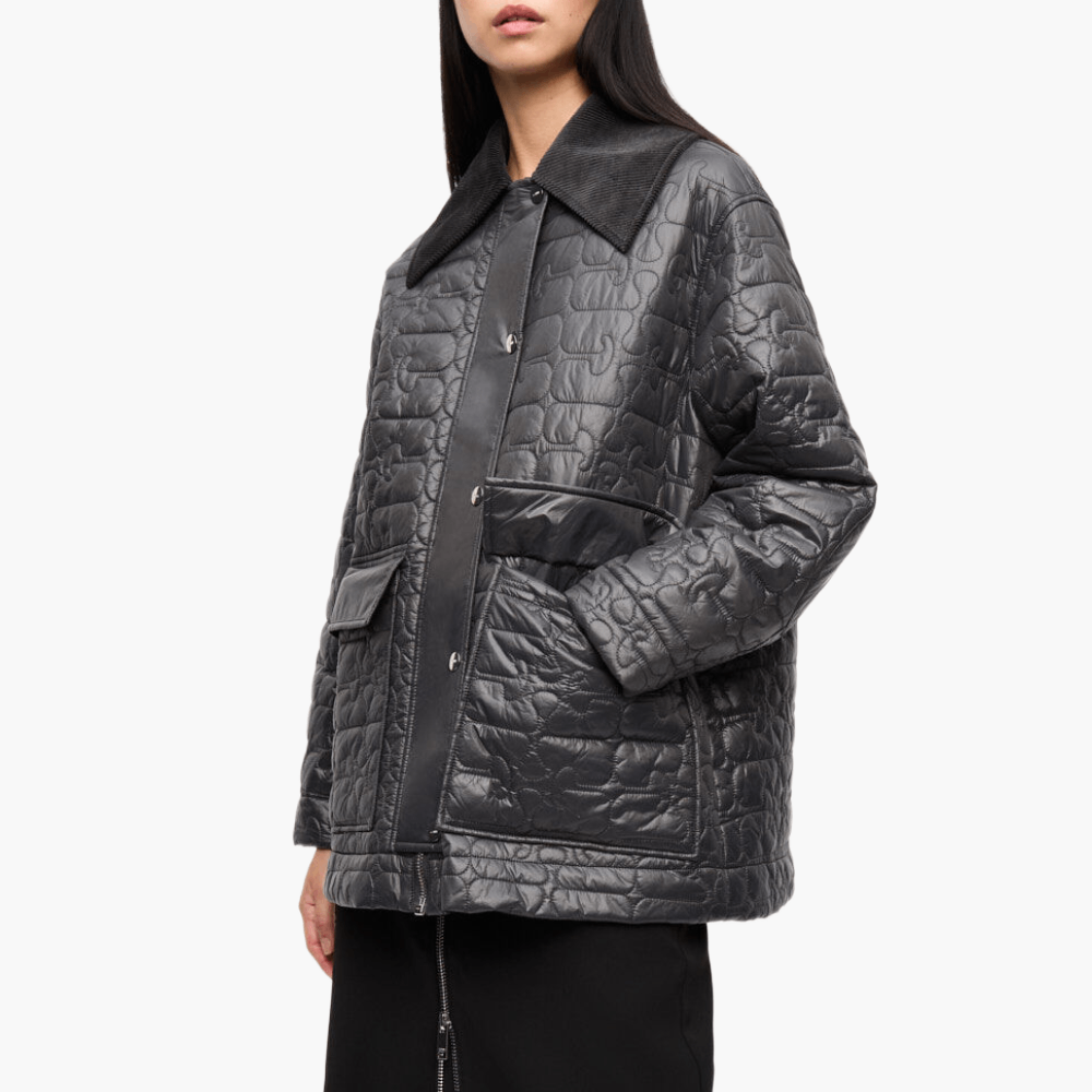 Veste midi matelassée brillante