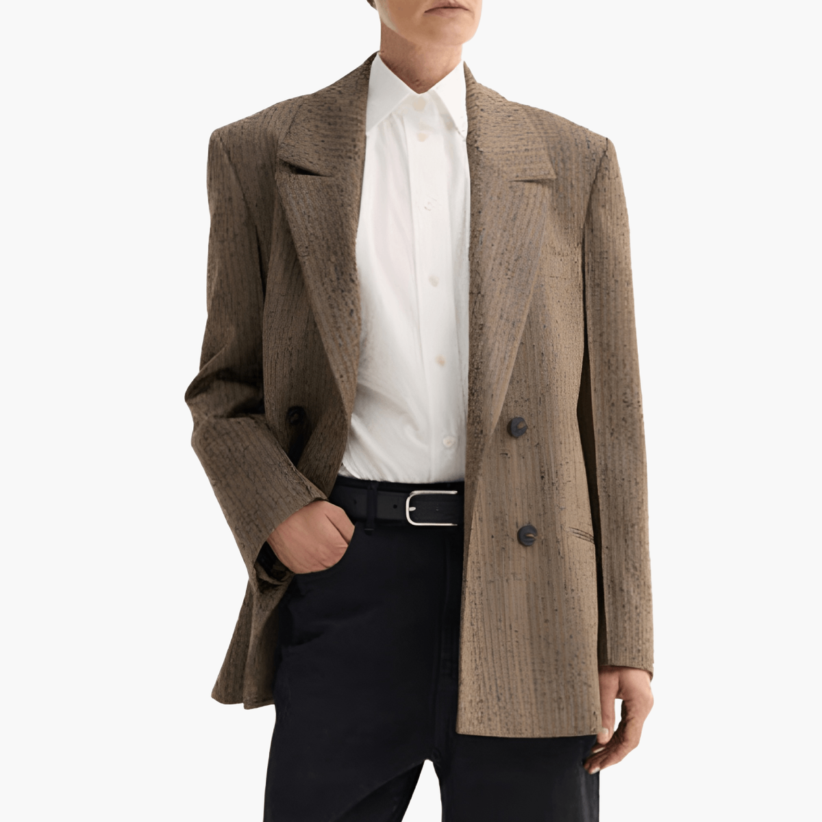 Blazer Double Breasted Herringbone